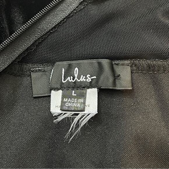 Lulus Alluring Fixation Black Velvet Mesh Long Sleeve Maxi Dress - Picture 5 of 8